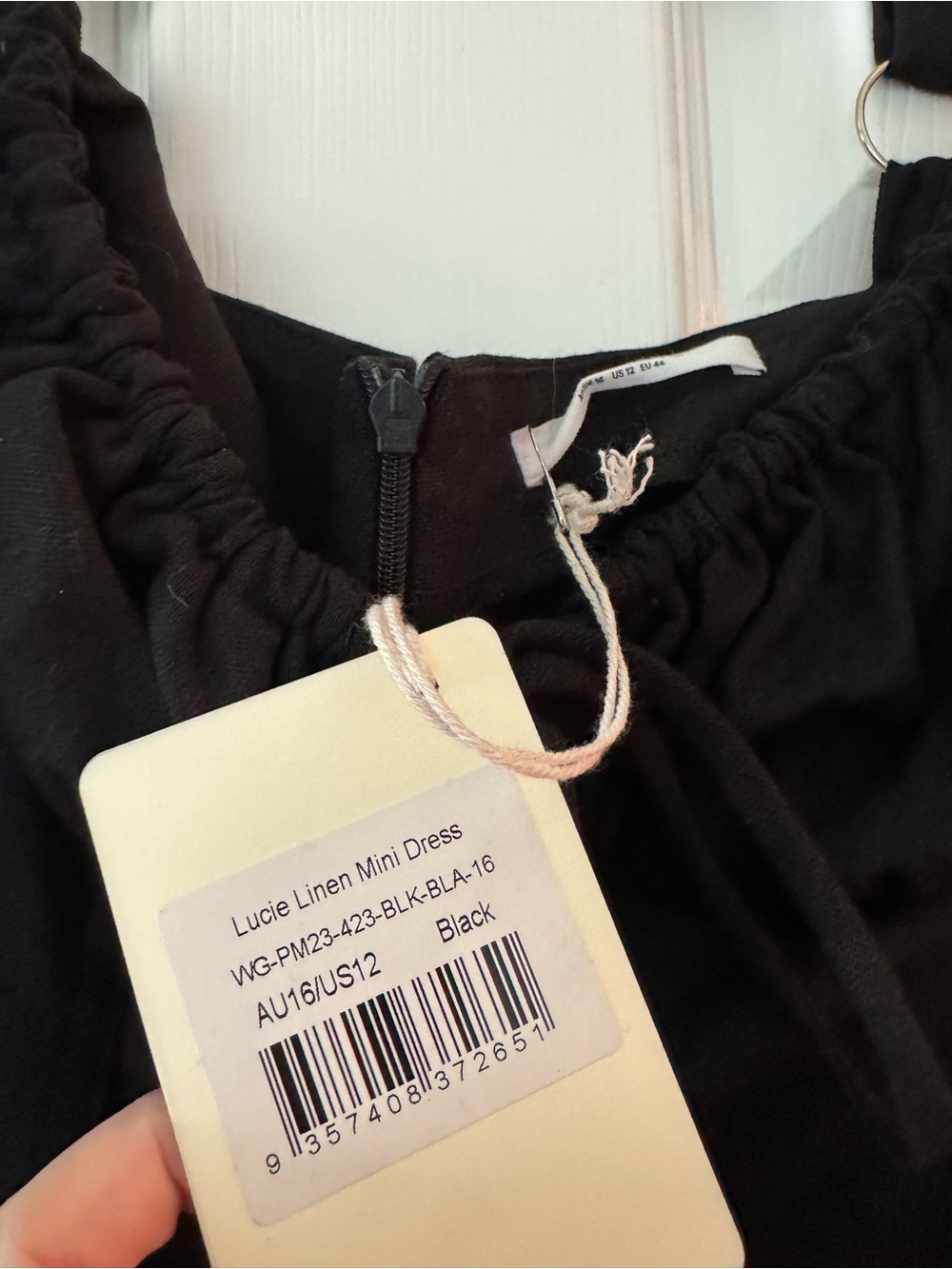 Peppermayo Lucie Corset Linen Mini Dress in black - Picture 7 of 7